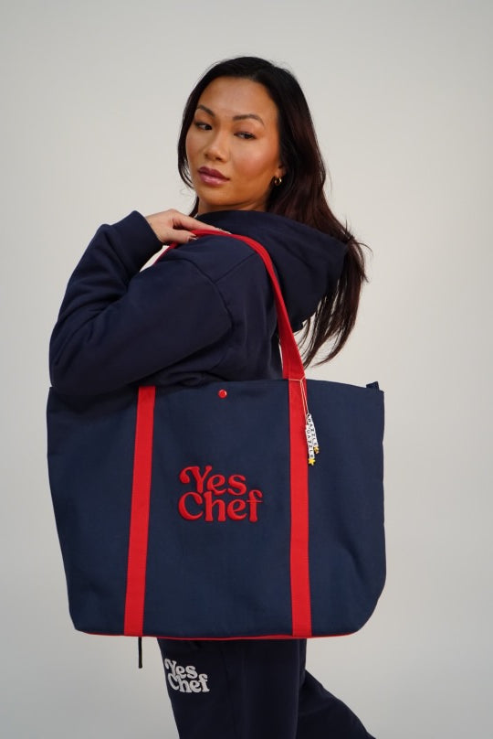 Yes Chef Tote Bag - Navy/Red