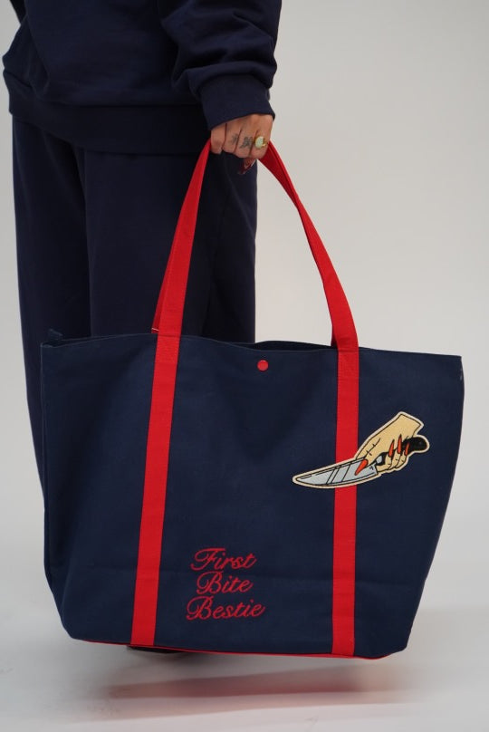 Yes Chef Tote Bag - Navy/Red